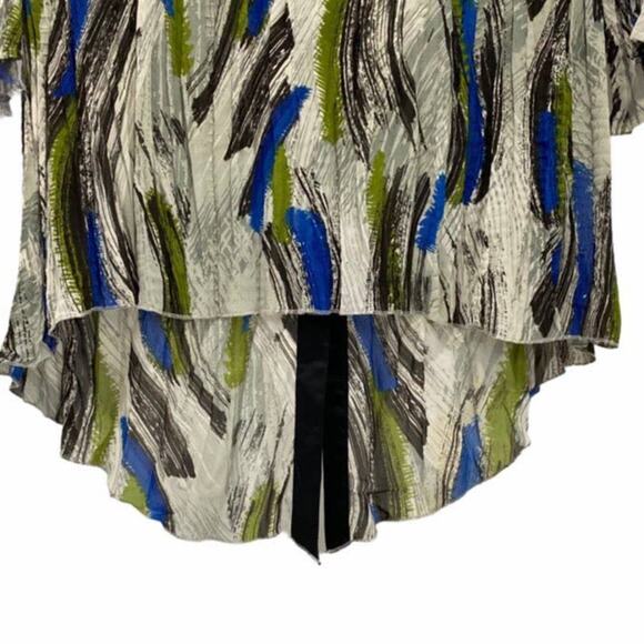 Lane Bryant Abstract Multicolor Crinkled Overpiece Duster Size 14/16 - Picture 3 of 9